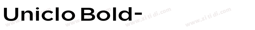 Uniclo Bold字体转换
